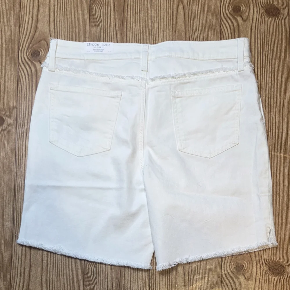 Chico's Cream So Slimming Girlfriend Pants - Picture 2 of 7